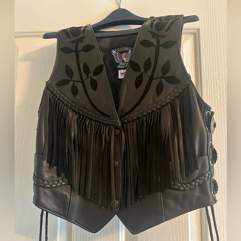 Classic Leather women’s vest. Size small.  In excellent condition.